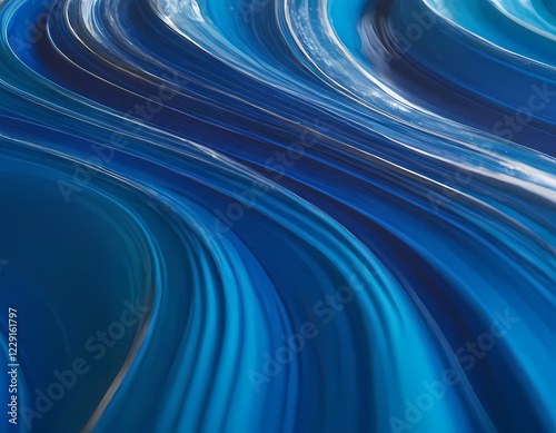 Fluid Silver Waves