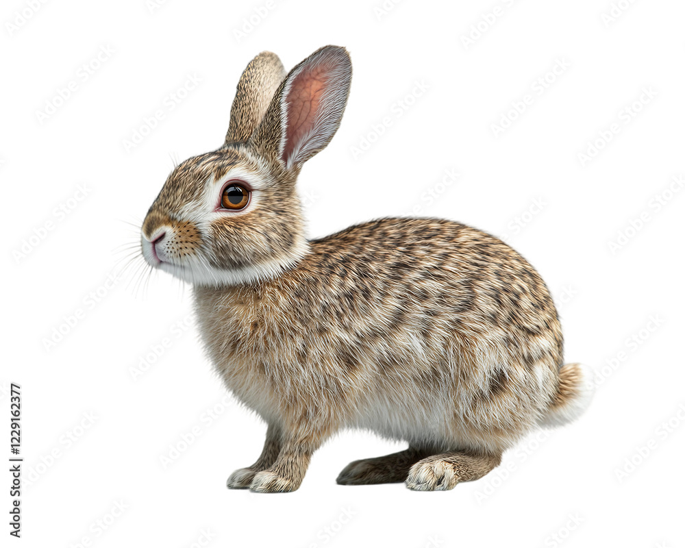 Obraz premium Rabbit is standing on transparent background