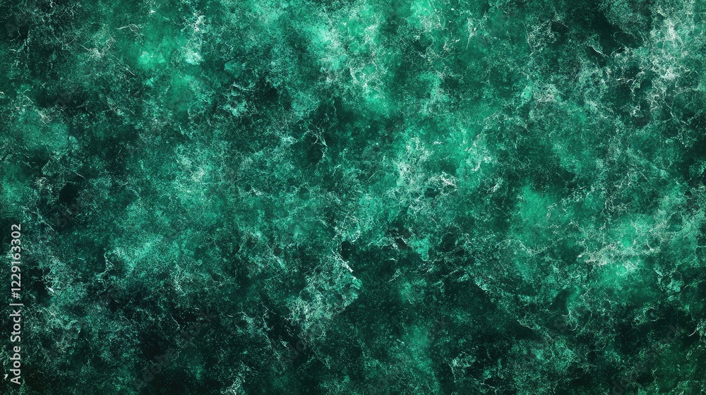 Fototapeta premium Abstract Textured Background in Deep Green Tones with Intricate Patterns and Swirling Details, Perfect for Creative and Aesthetic Design Projects