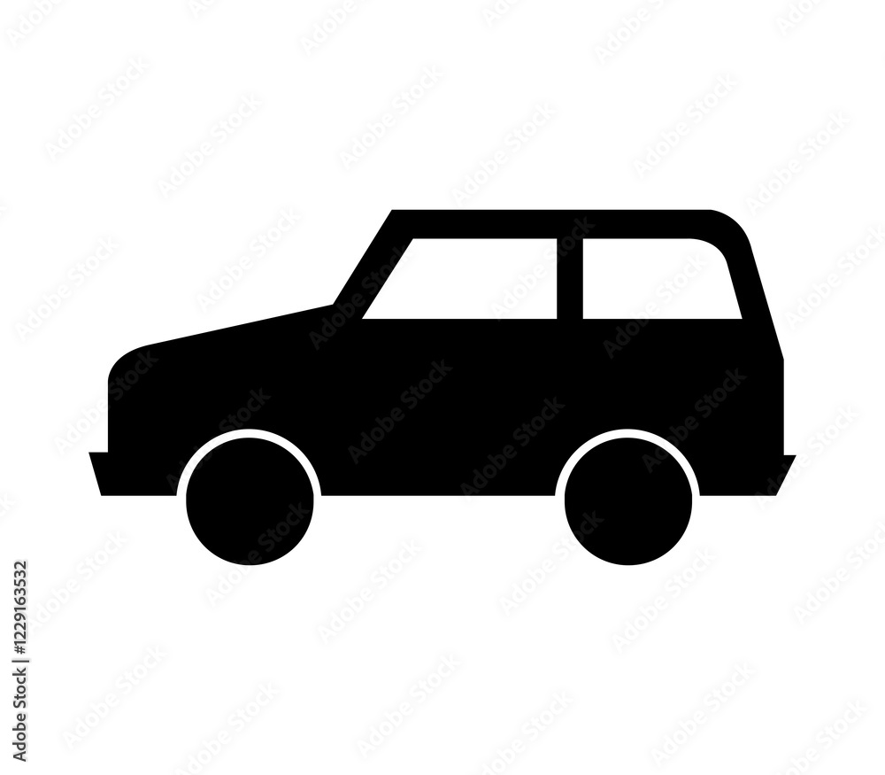 Car illustrated in vector on white background Car illustrated in vector on white background