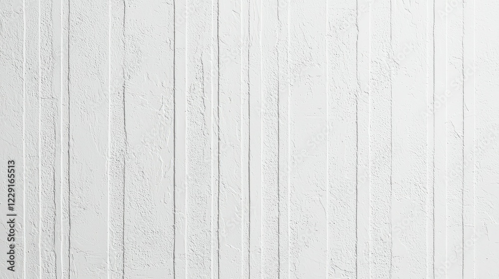 Naklejka premium Textured White Wall Surface with Vertical Stripes and Patterns