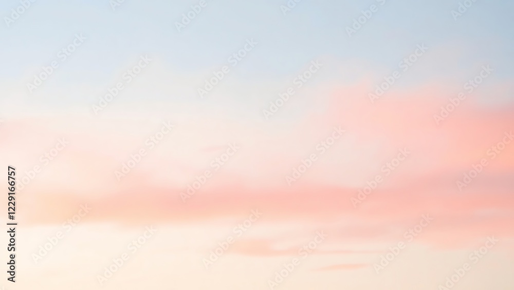 Obraz premium A delicate, pastel-toned blend of peach, coral, and soft sky blue, washed out with a fine grain texture.