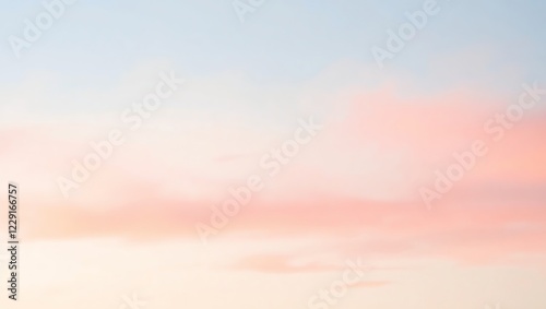 A delicate, pastel-toned blend of peach, coral, and soft sky blue, washed out with a fine grain texture.