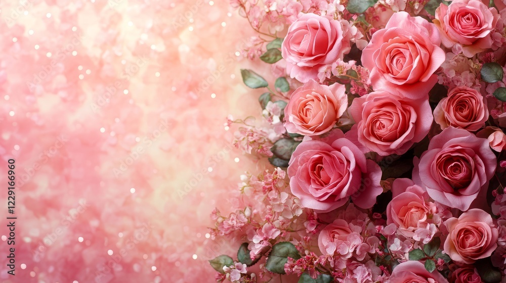 Fototapeta premium Heart-shaped Rose Bouquet
