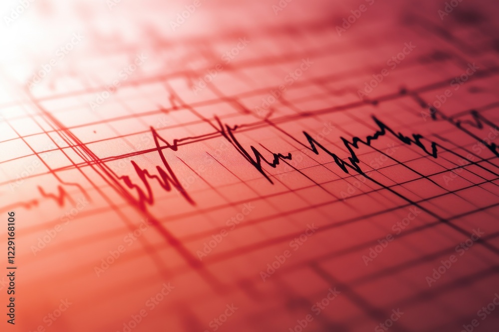 Abstract Red Medical Graph with Lines and Patterns for Analysis Abstract Red Medical Graph with Lines and Patterns for Analysis
