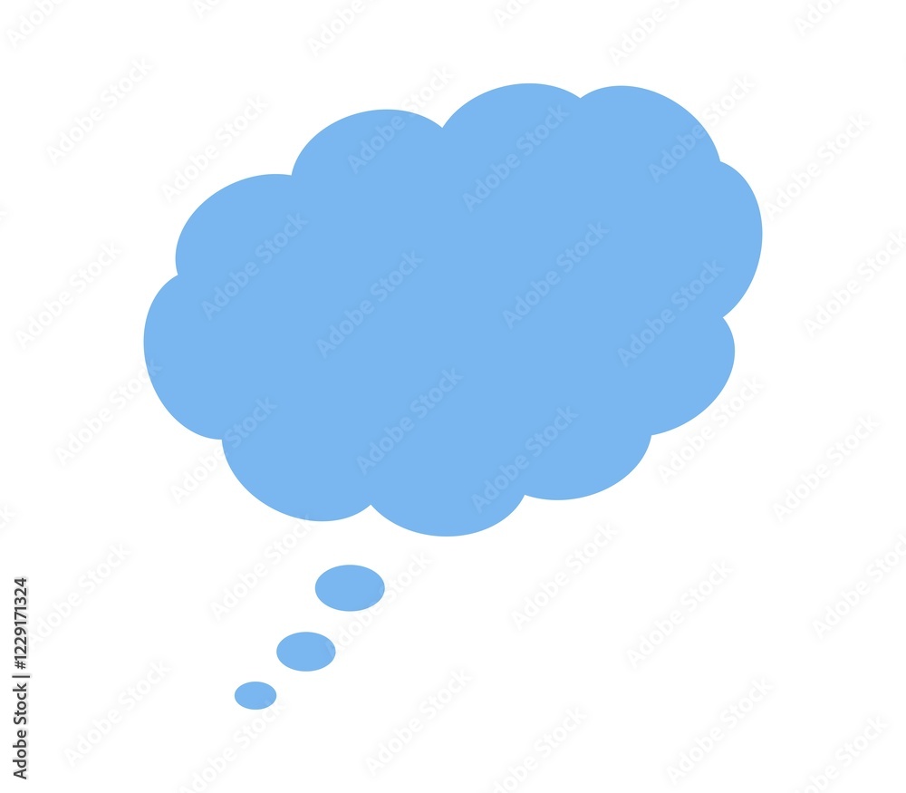 Think cloud icon illustrated in vector on white background Think cloud icon illustrated in vector on white background