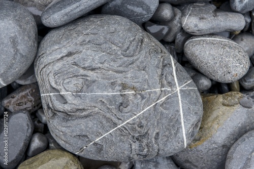 Rocks, coast of Deba, Basque Country, Spain, Europe photo