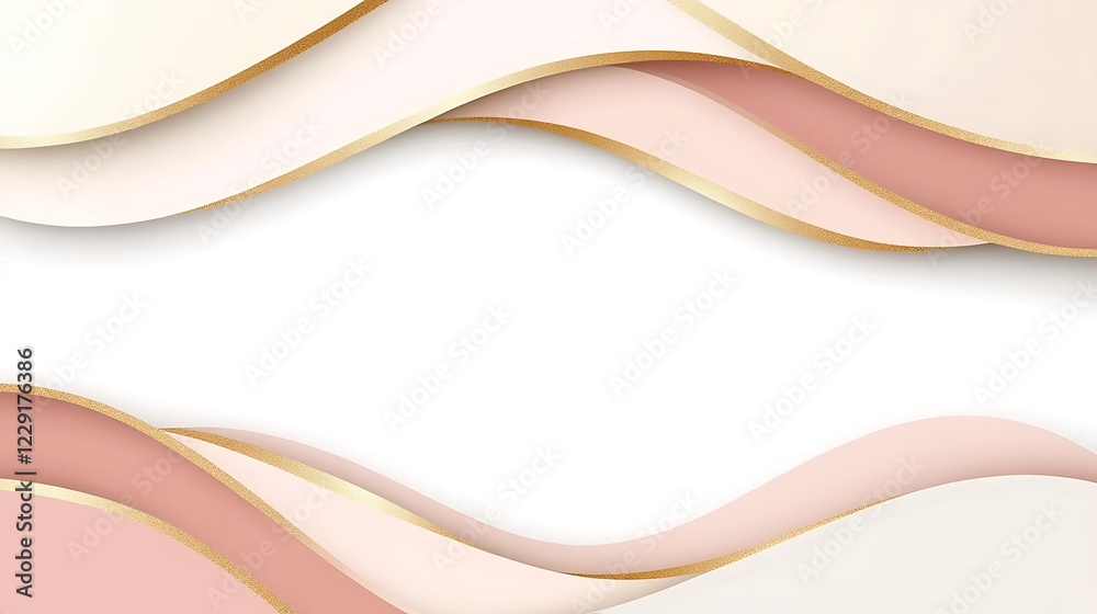 Obraz premium Abstract Pink Gold Wave Design Background