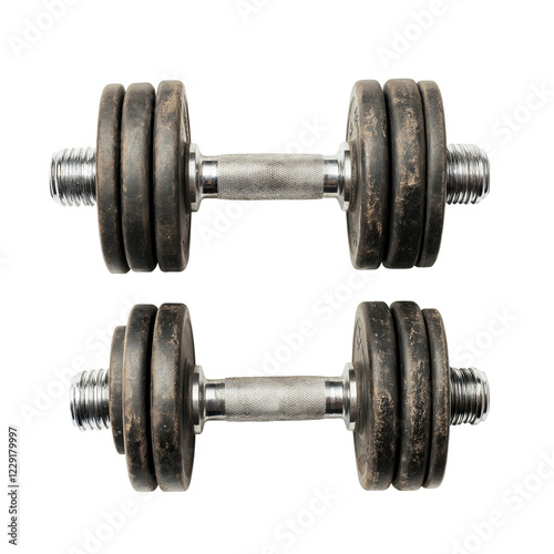 Adjustable Dumbbells Isolated on White Background photo