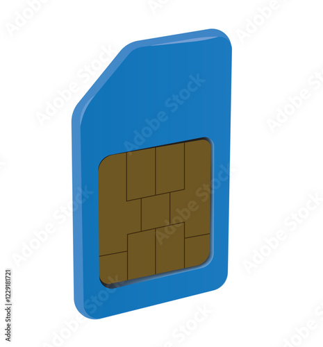 Gsm sim card icon. Isometric of gsm sim card vector icon for web design isolated on white background