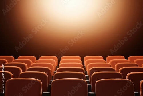 Empty theater seats awaiting audience and stage performance.