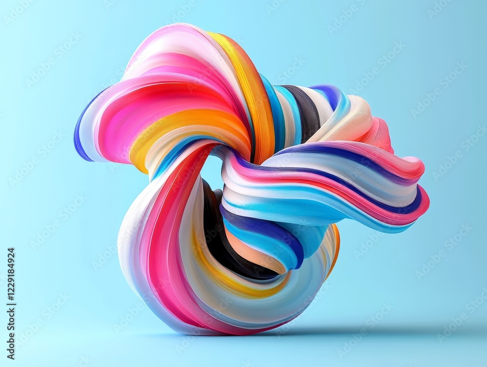 Obraz premium Abstract colorful grids, layered design, 3d render, Generative AI