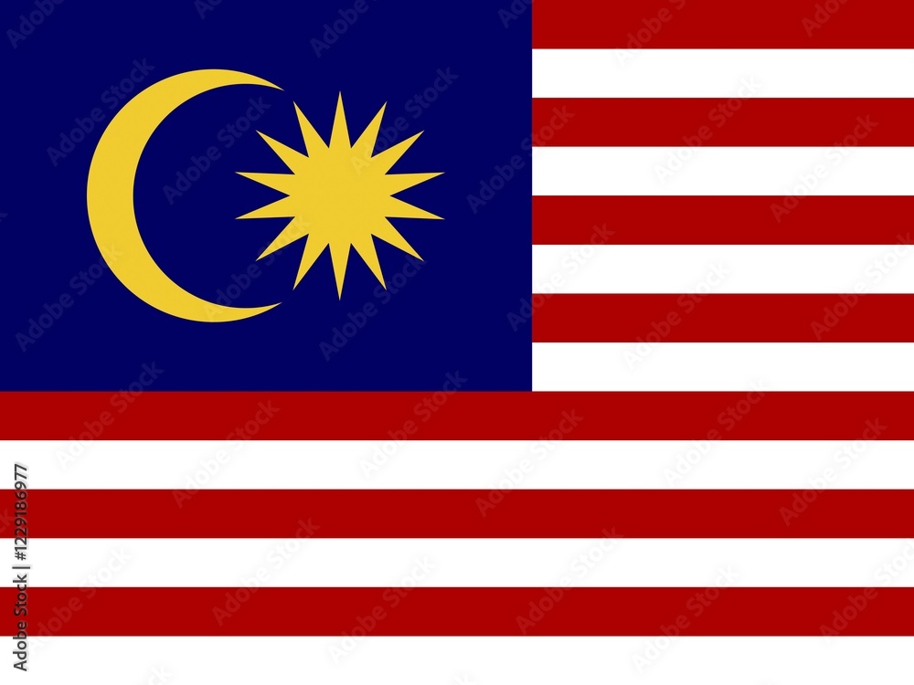 Official national flag of Malaysia