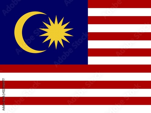 Obraz na płótnie Official national flag of Malaysia w salonie