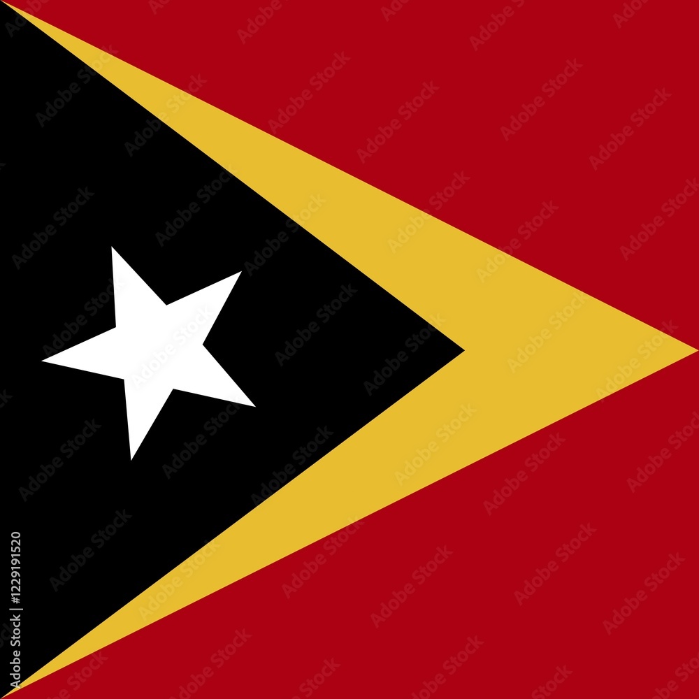 Official national flag of Timor-Leste, Osttimor Official national flag of Timor-Leste, Osttimor