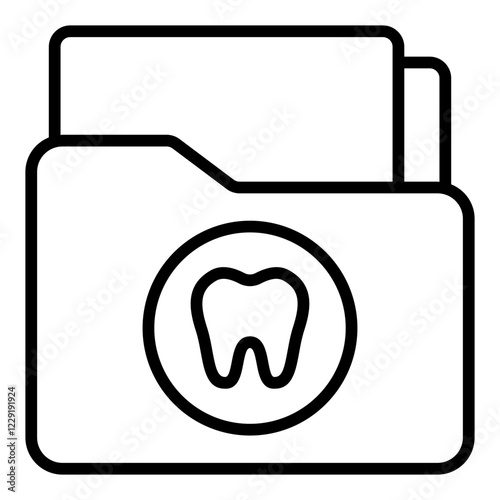 Dental Record line icon