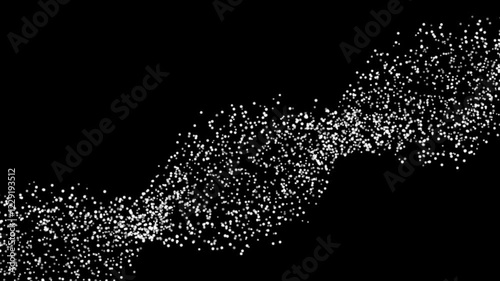 Double helix structure DNA molecule animation white line biology science concept background. Futuristic DNA spiral on black background- Biotechnology, Genetic engineering.