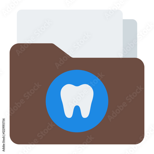 Dental Record flat icon