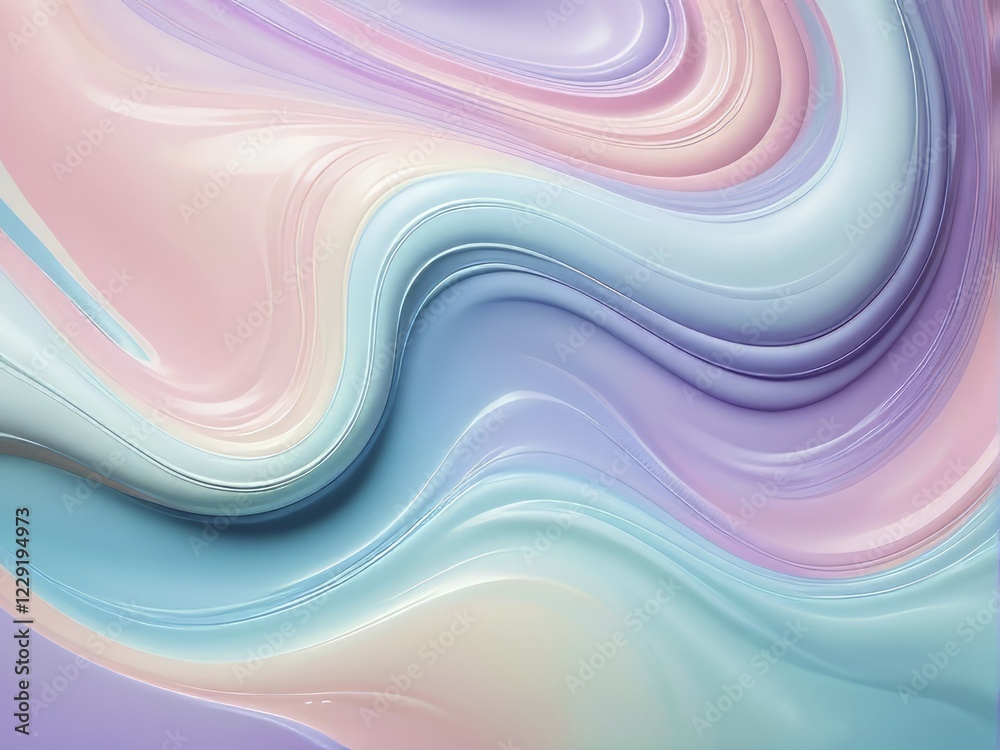Swirling pastel colors creating a smooth and wavy abstract pattern, AI generated Swirling pastel colors creating a smooth and wavy abstract pattern, AI generated