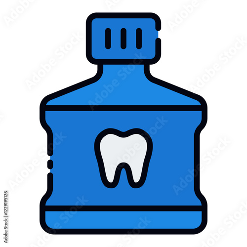 Mouthwash Bottle filled line icon