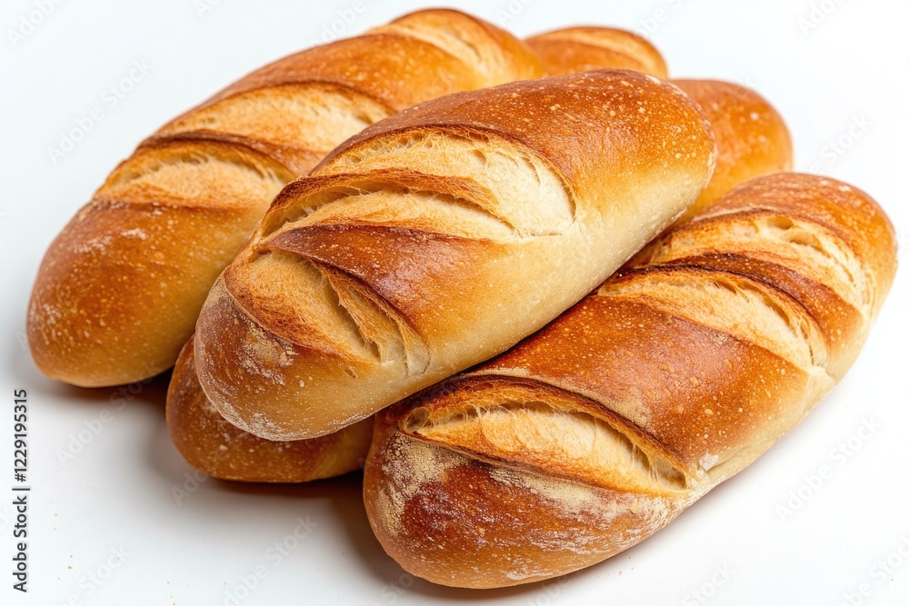 A collection of soft and fluffy bread rolls arranged neatly on a white surface, perfect for photography or as a prop in food styling A collection of soft and fluffy bread rolls arranged neatly on a white surface, perfect for photography or as a prop in food styling