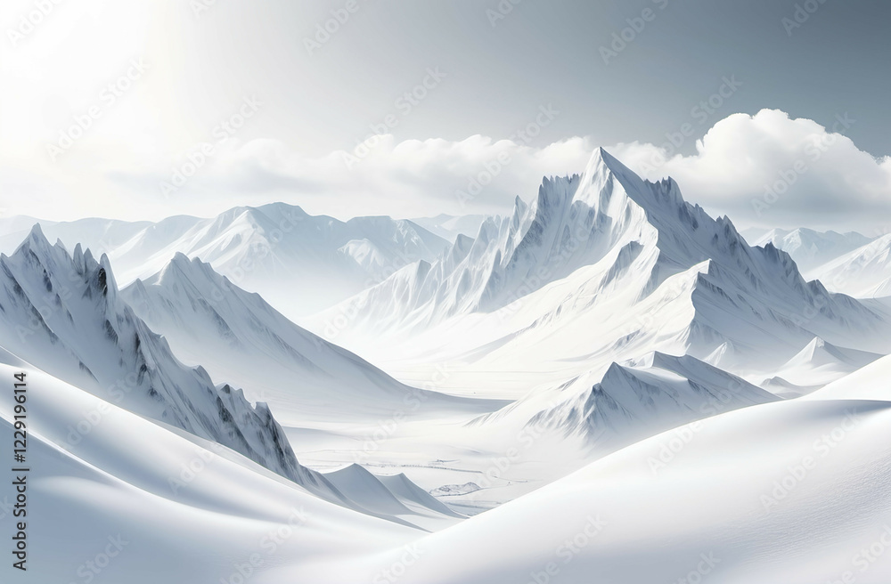 Obraz premium snow covered mountains in winter