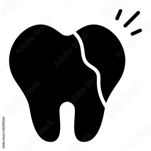 Tooth Decay glyph icon