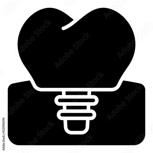 Dental Implant glyph icon