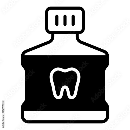 Mouthwash Bottle line glyph icon