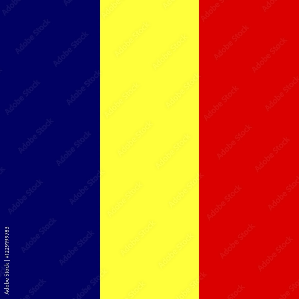 Fototapeta premium Official national flag of Chad