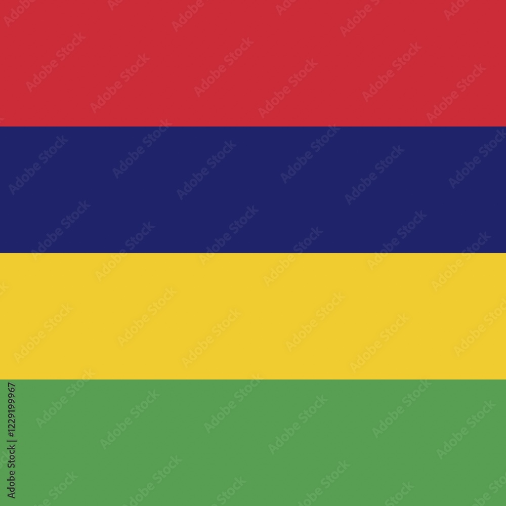 Naklejka premium Official national flag of Mauritius