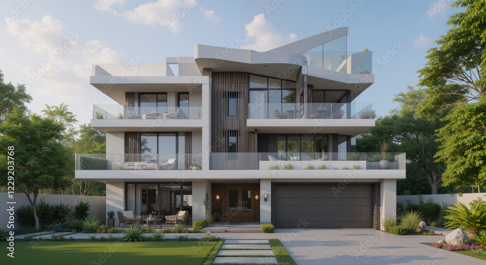Fototapeta premium luxury multi-storey house design