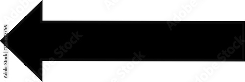 A large black horizontal arrow pointing left