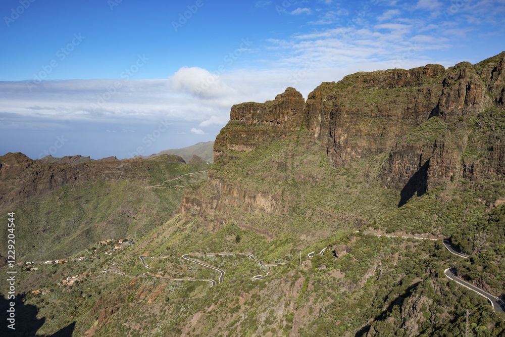 View from the Mirador de Masca to Teno Mountains, Parque Rural de Teno, Tenerife, Canary Islands, Spain, Europe View from the Mirador de Masca to Teno Mountains, Parque Rural de Teno, Tenerife, Canary Islands, Spain, Europe