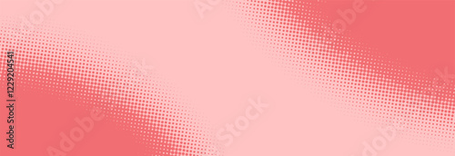 Baby pink pop art background in retro comics style with halftone dots design, vector illustration eps10