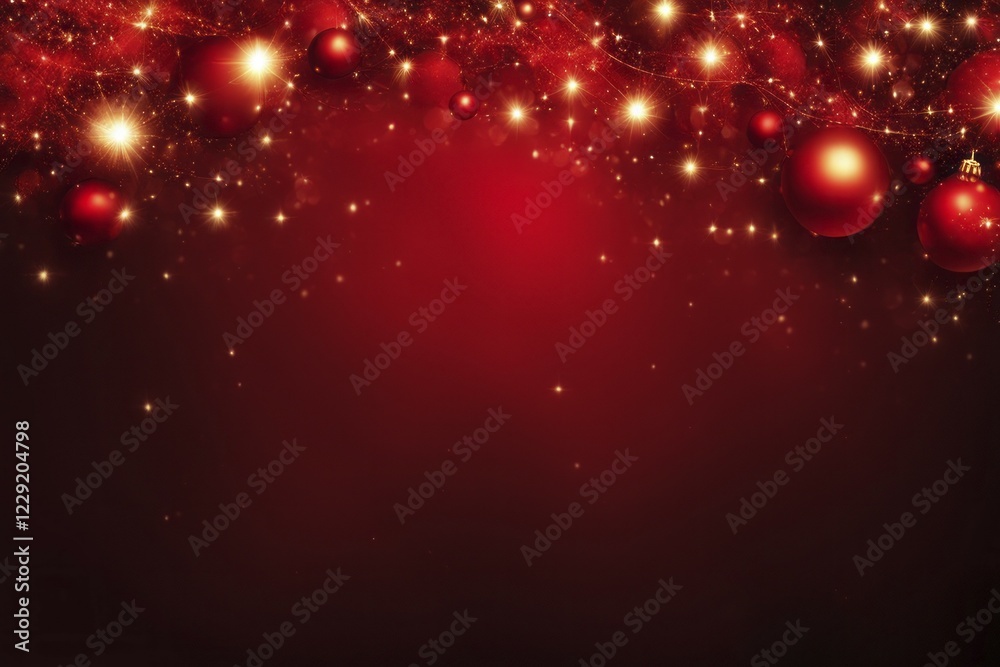 An elegant and festive image with red and gold lights creating a warm atmosphere, AI generated An elegant and festive image with red and gold lights creating a warm atmosphere, AI generated