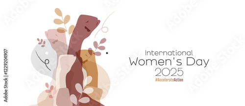 International Women's Day banner. #AccelerateAction
