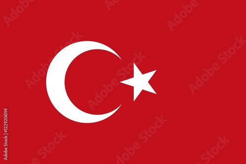 Flag of Turkey, Vector illustration