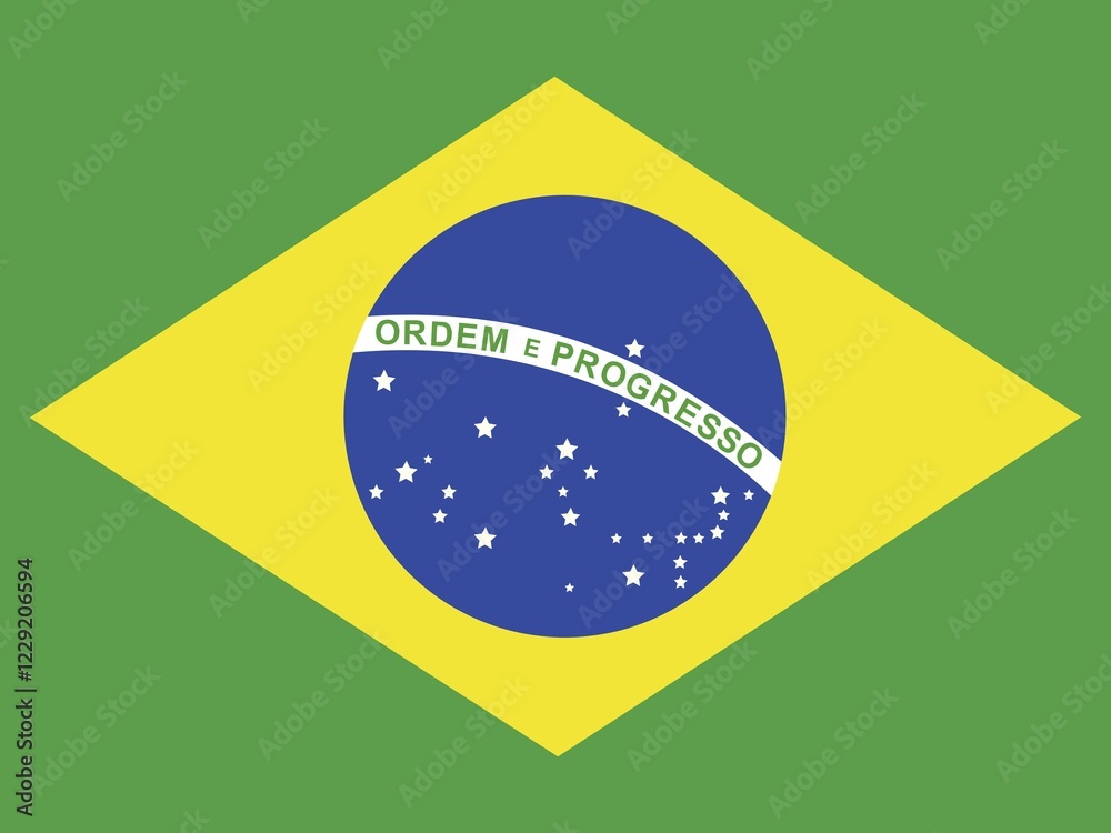 Obraz premium Official national flag of Brazil