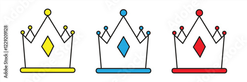 icon premium content, blog, social media, and crowned computer screen multimedia vector linear sign signifies exclusive material, isolated on white background.