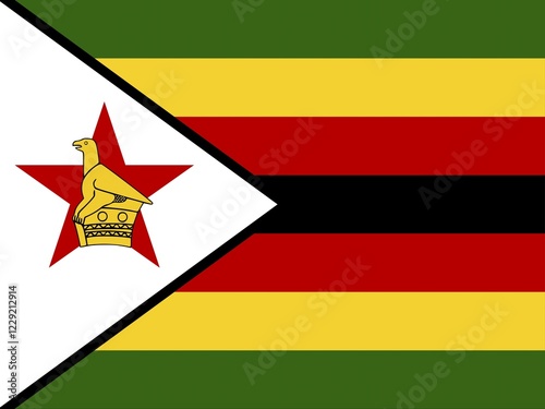 Official national flag of Zimbabwe