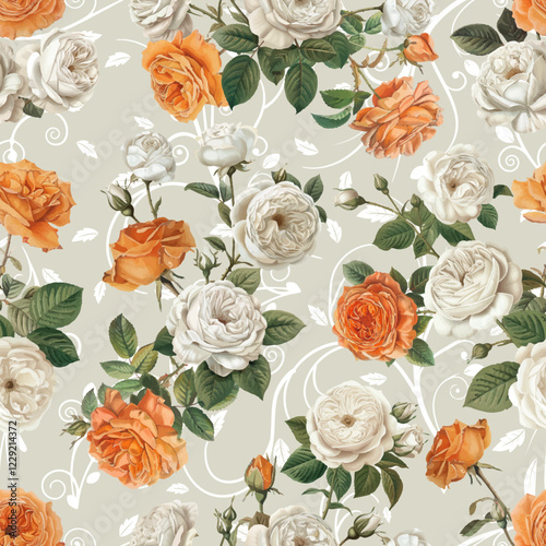 Lovely and Beautiful Spring Flowers Pattern for Fabric, Wallpaper, and More