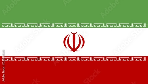 Flag of Iran, Vector illustration
