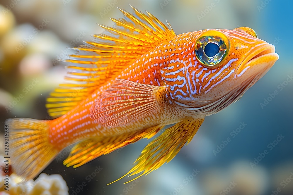 Vibrant Orange Fish in Coral Reef - Marine Wildlife Photography for Nature Enthusiasts Vibrant Orange Fish in Coral Reef - Marine Wildlife Photography for Nature Enthusiasts
