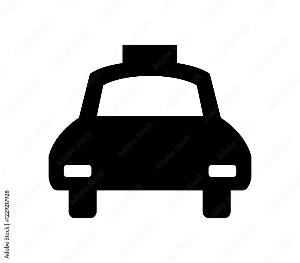 Taxi icon illustrated in vector on white background Taxi icon illustrated in vector on white background
