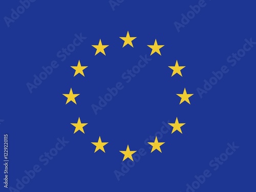 Obraz na płótnie Official flag of the EU, European Union w salonie