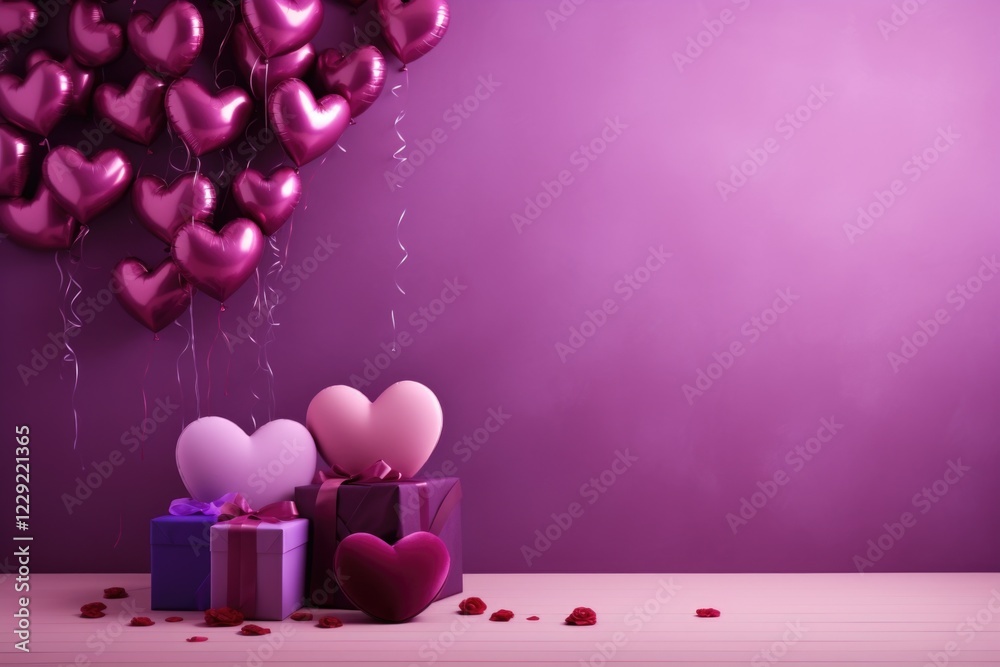 Valentine's Day purple color background wallpaper banner Valentine's Day purple color background wallpaper banner