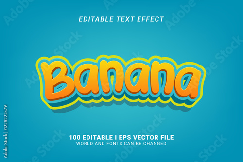 Banana Editable Text Effect Design