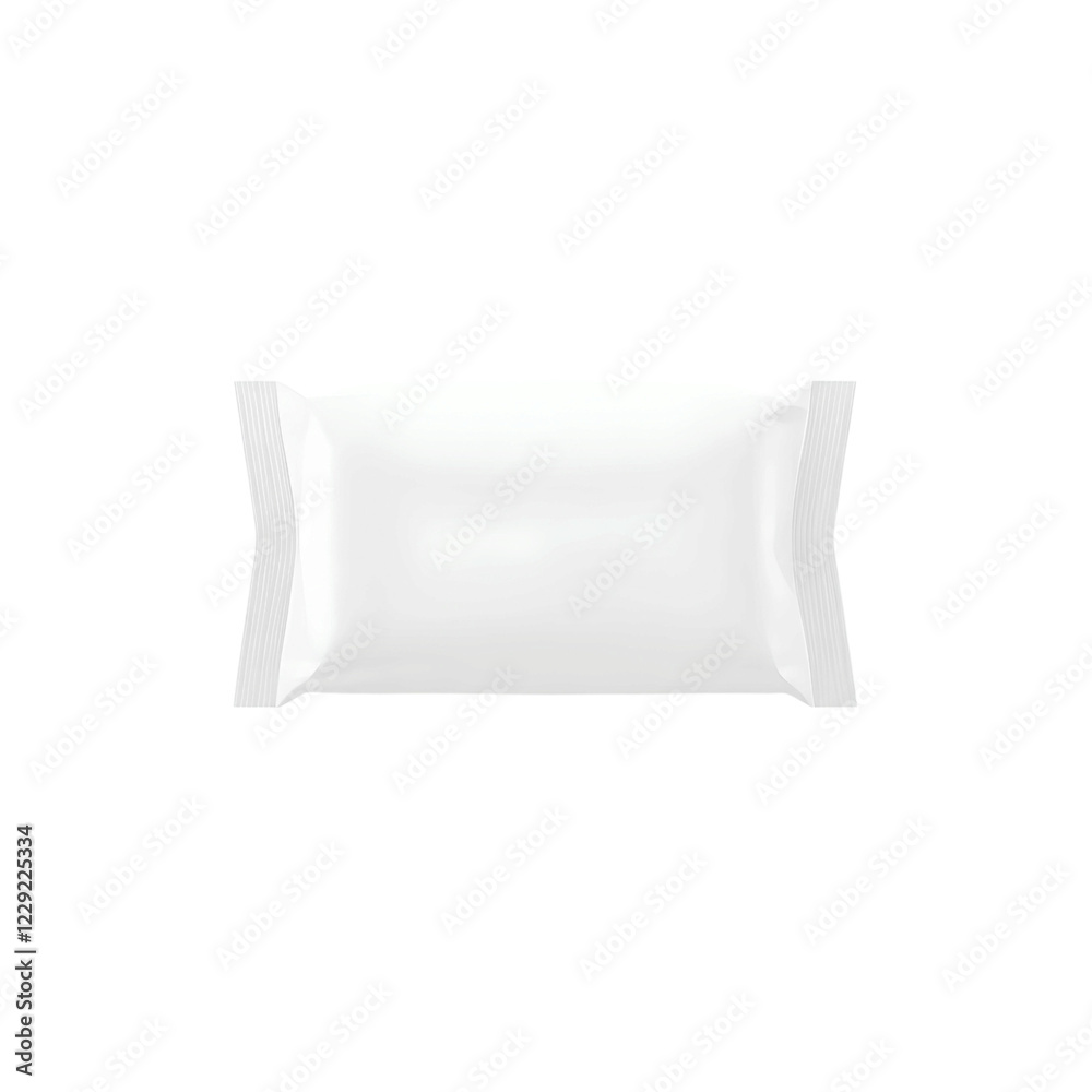 small white snack pouch, simple flexible plastic packaging, sealed food wrapper, isolated on transparent background, high-quality png small white snack pouch, simple flexible plastic packaging, sealed food wrapper, isolated on transparent background, high-quality png