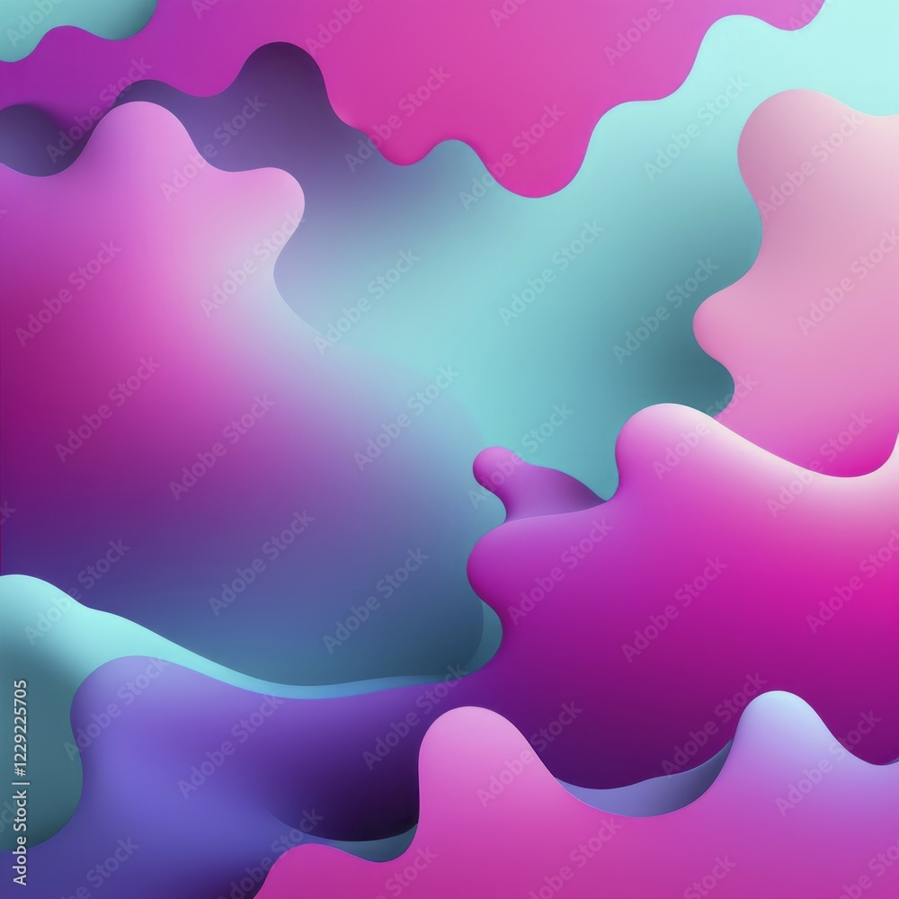 Abstract cloud-like image with soft and smooth transitions in pink, purple, and teal gradients, creating a vibrant atmosphere, AI generated Abstract cloud-like image with soft and smooth transitions in pink, purple, and teal gradients, creating a vibrant atmosphere, AI generated